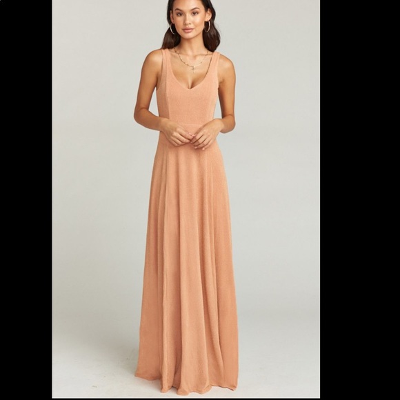 copper maxi dress